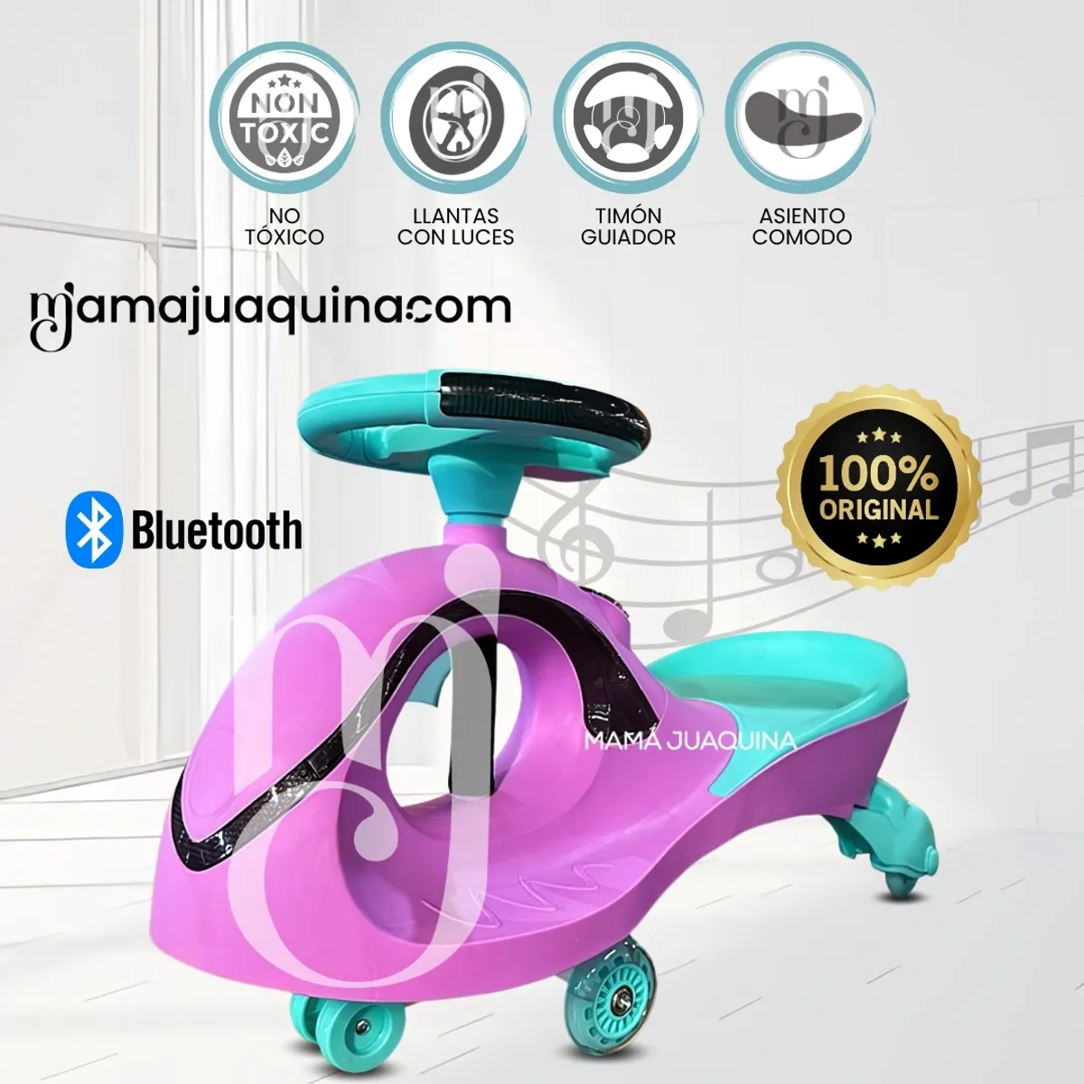Baby - Correpasillo Twist Car con Luces «MOORE II» Turquesa