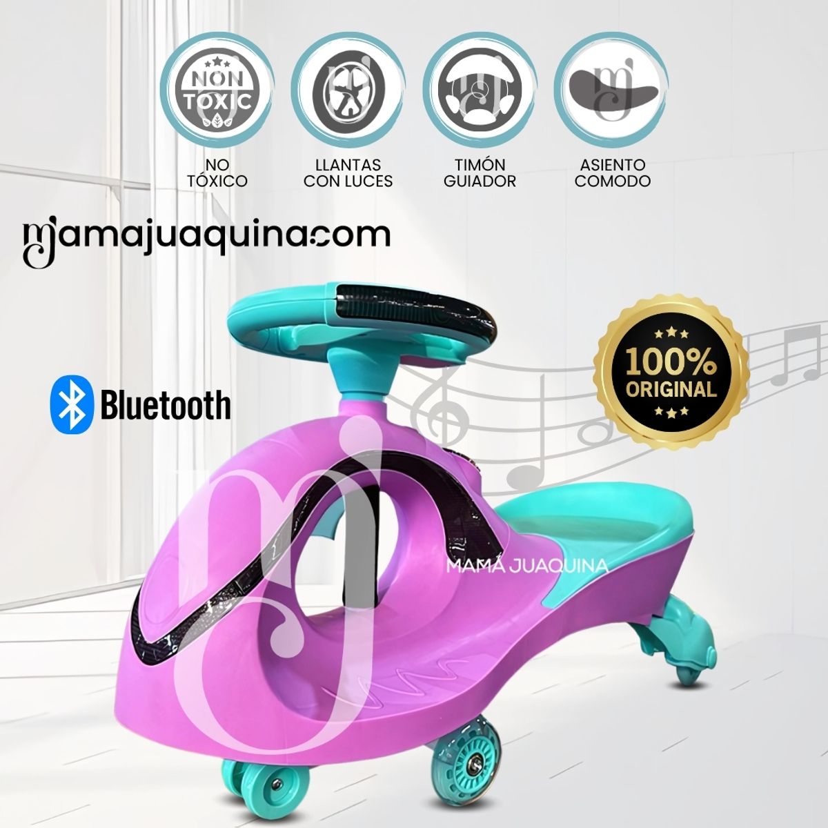 Baby - Correpasillo Twist Car con Luces «MOORE II» Turquesa