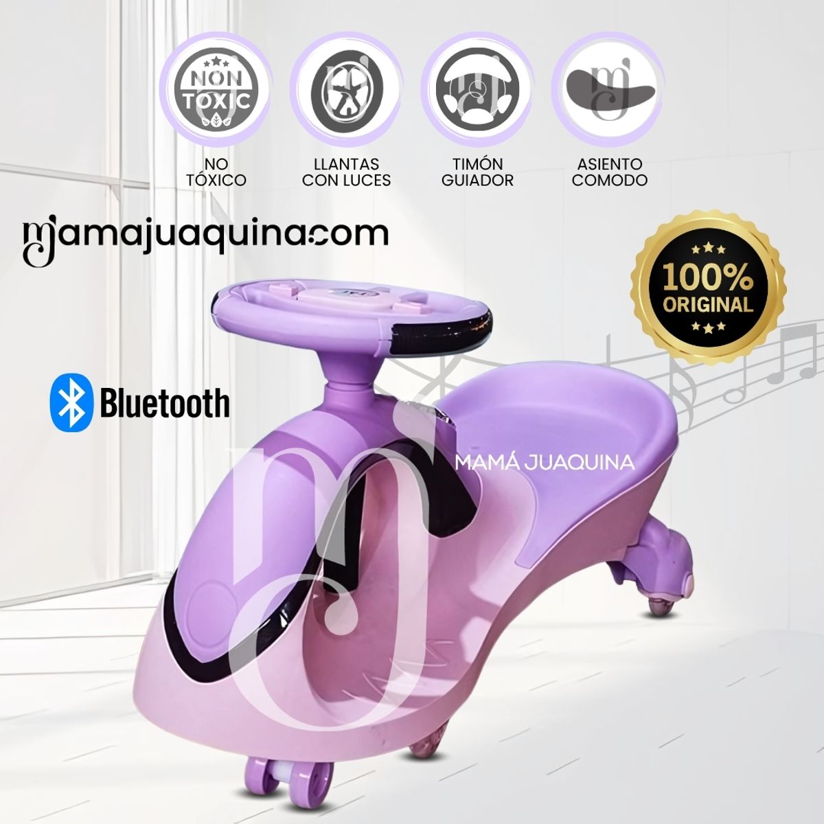 BABY - Correpasillo Twist Car con Luces «MOORE II» Pink