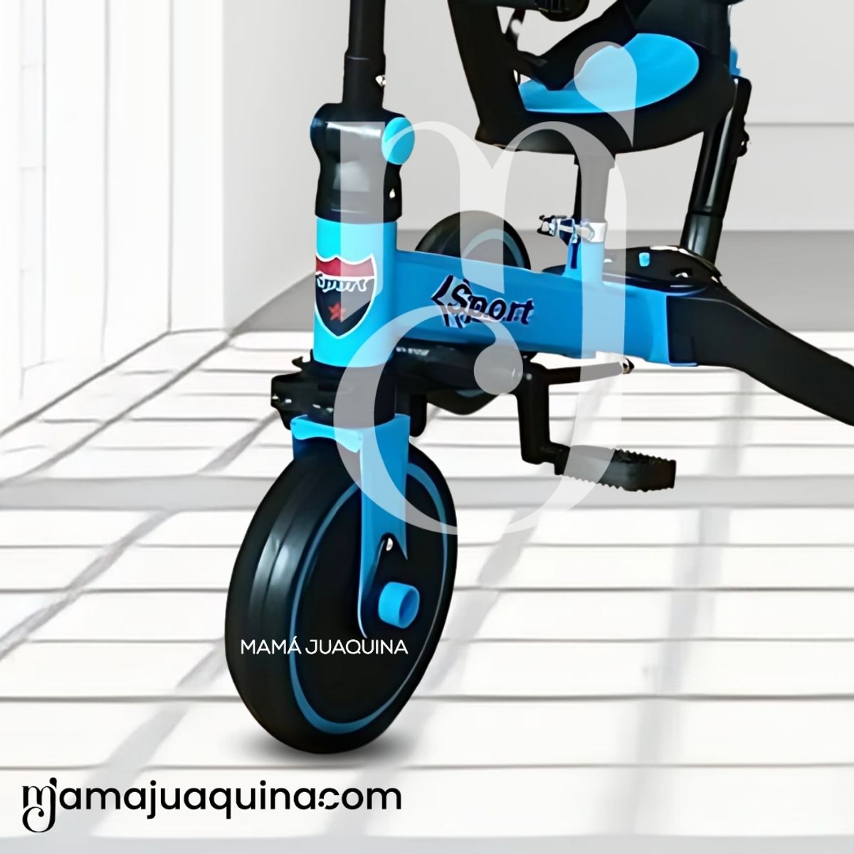 BABY - Triciclo Guiador para Niños «RODIN» de Lujo Blue