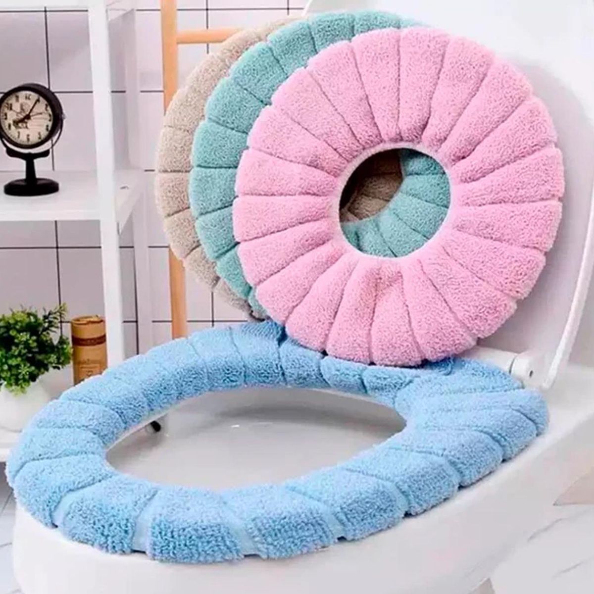 GENERICO - Almohadilla Suave Cojín para Inodoro Cómoda Funda para Baño