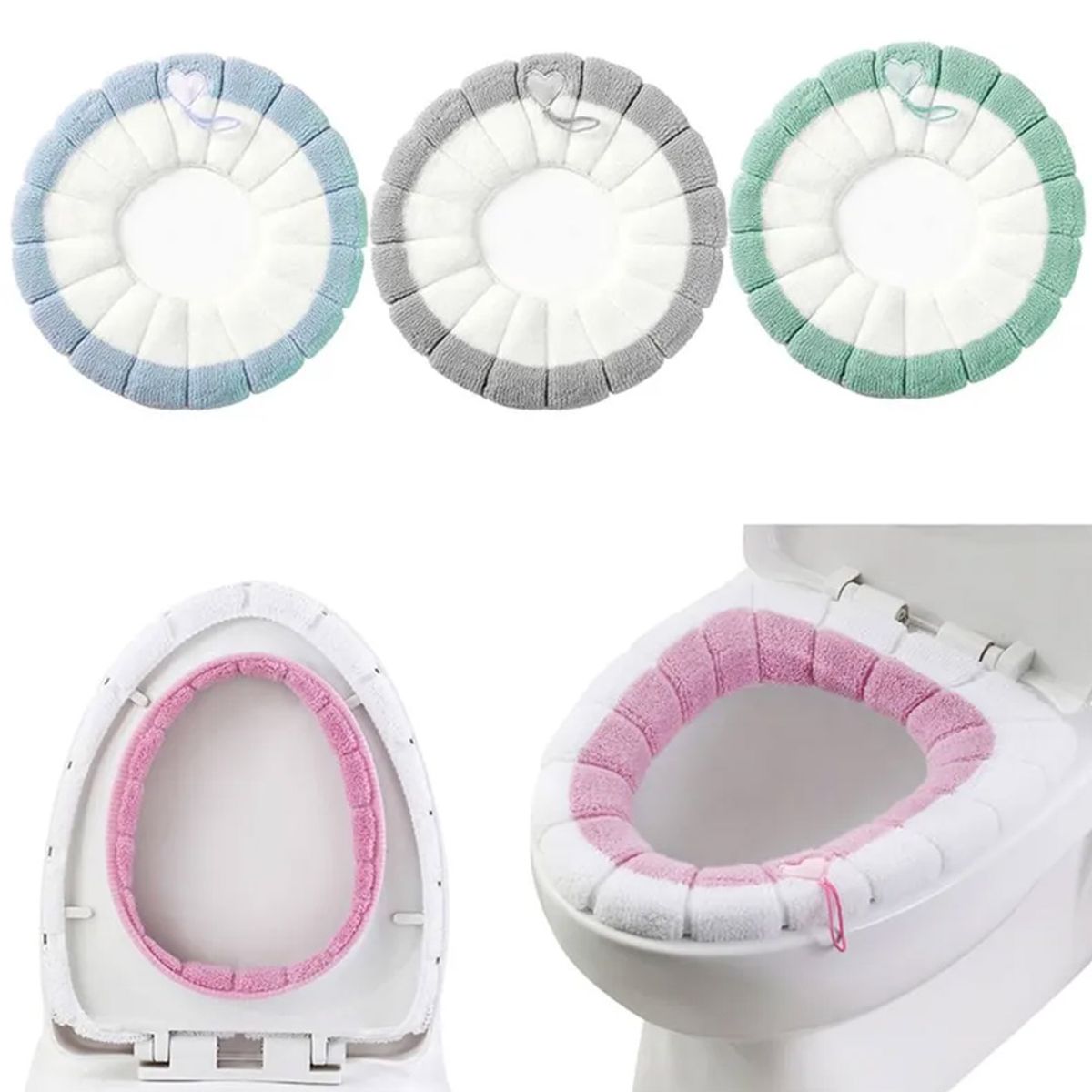 GENERICO - Almohadilla Suave Cojín para Inodoro Cómoda Funda para Baño