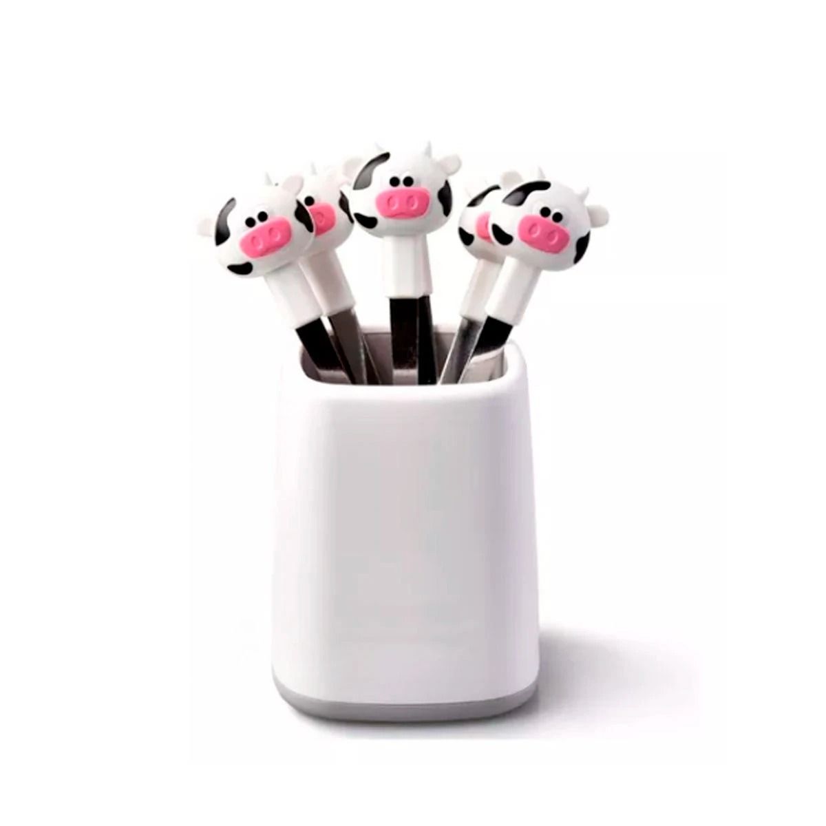 GENERICO - Pack4 Tenedor para Niños en Vaca Y+Papel de Regalo