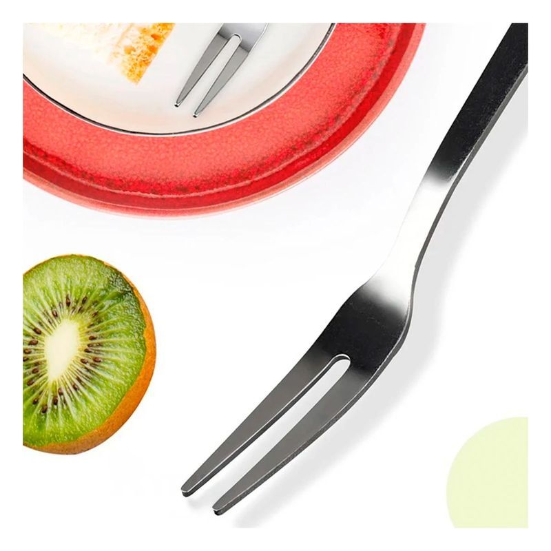 GENERICO - Pack4 Tenedor Infantil con Diseño de Tigre Blanco