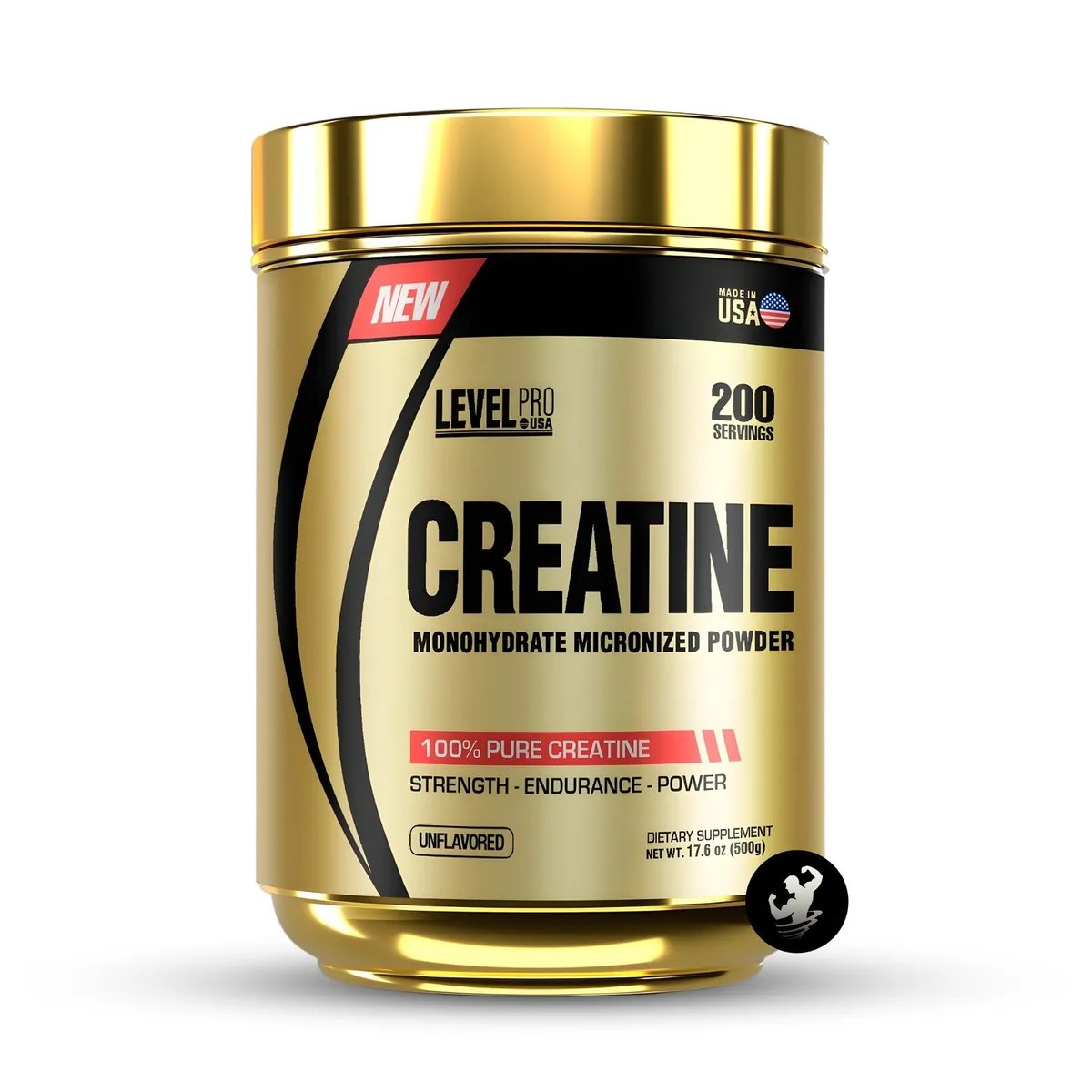 LEVEL PRO - Proteína Iso Gold Whey 2.43 lbs - Cookies + Creatina 500 grs + shaker