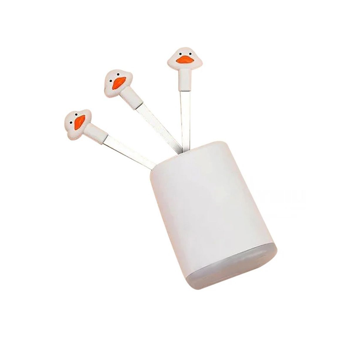 GENERICO - Tenedor Chico Infantil Pato Blanco Y+Post-it Adhesivos