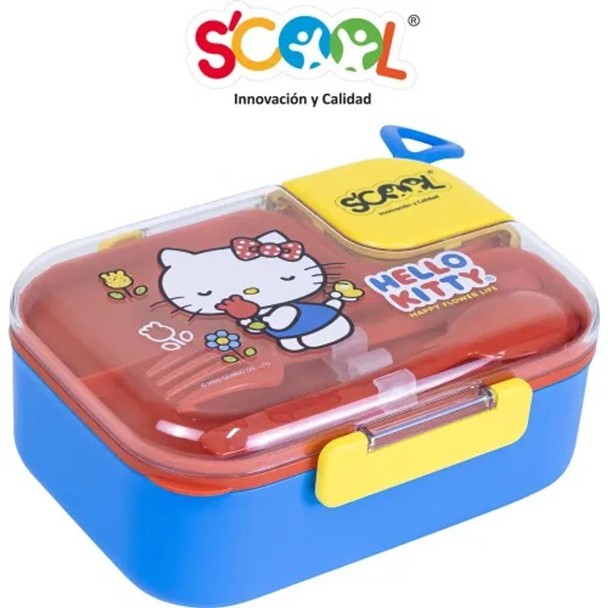 SCOOL - TAPER ACERO CDIVISION+CUBIERTO SCOOL 1L HELLO KITTY