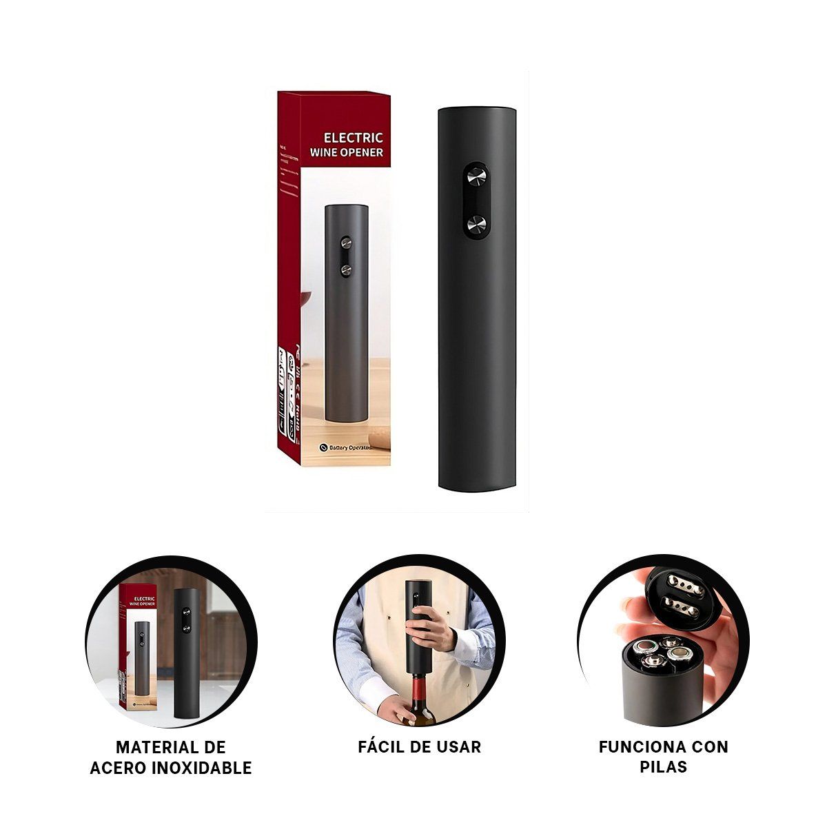 GENERICO - Pack6 Abridor Profesional para Restaurante en Negro