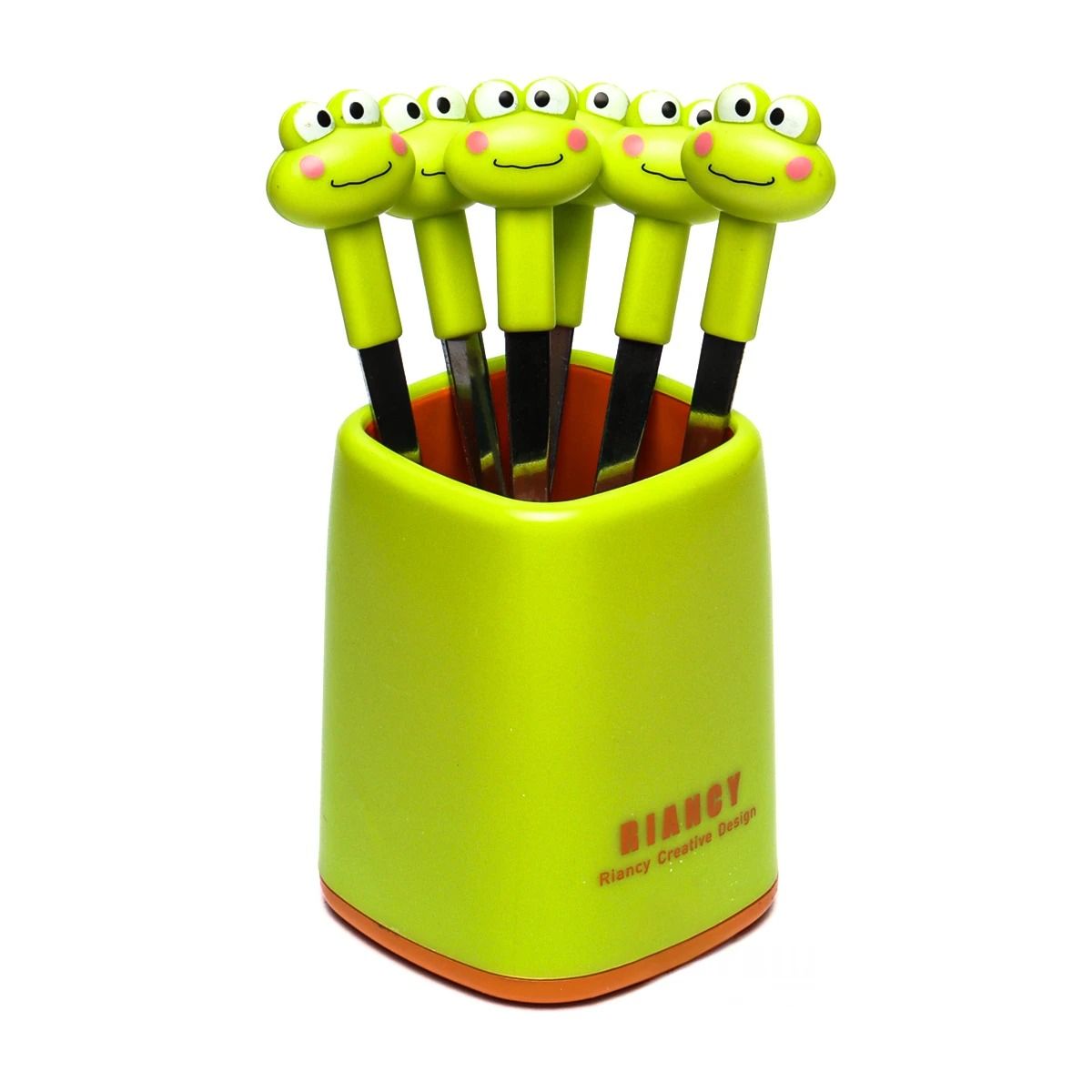 GENERICO - Pack2 Tenedor para Alimentos Verde Limon Y+Papel de Regalo