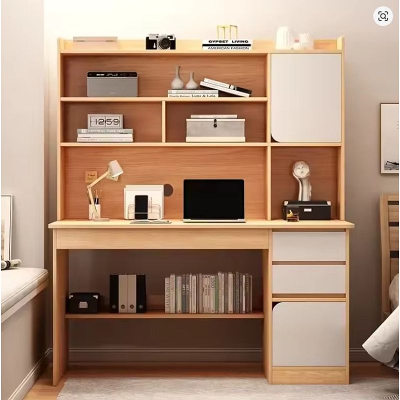 STARHOME - Escritorio Moderno con Biblioteca EdgeLine Duna y Blanco