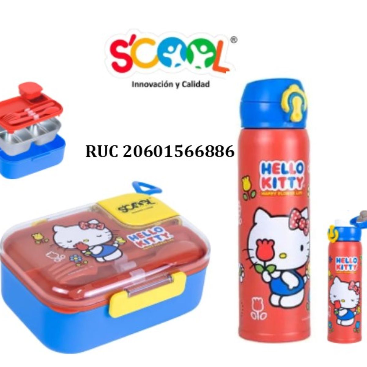 SCOOL - SET MENAJE X2 SCOOL HELLO KITTY