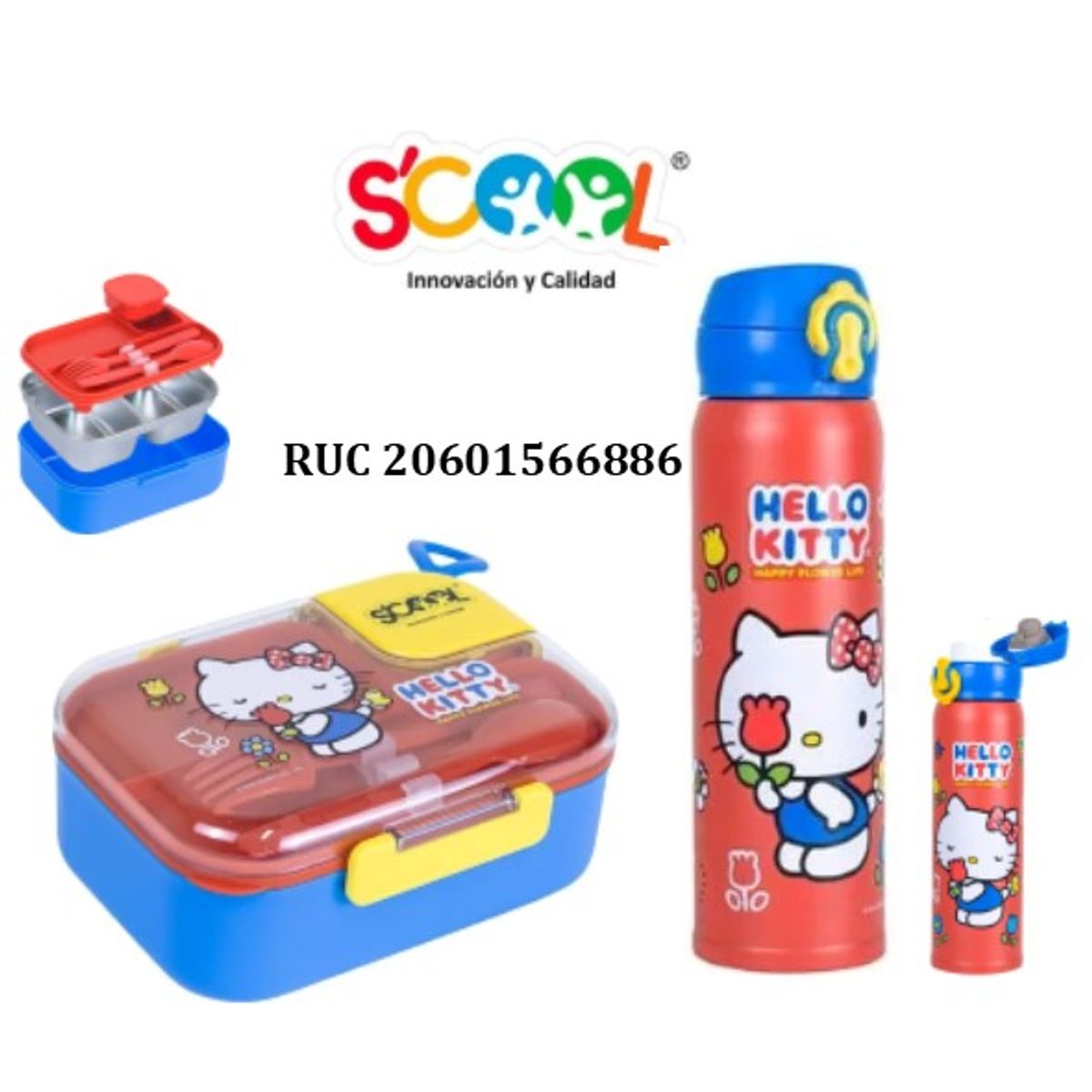 SCOOL - SET MENAJE X2 SCOOL HELLO KITTY
