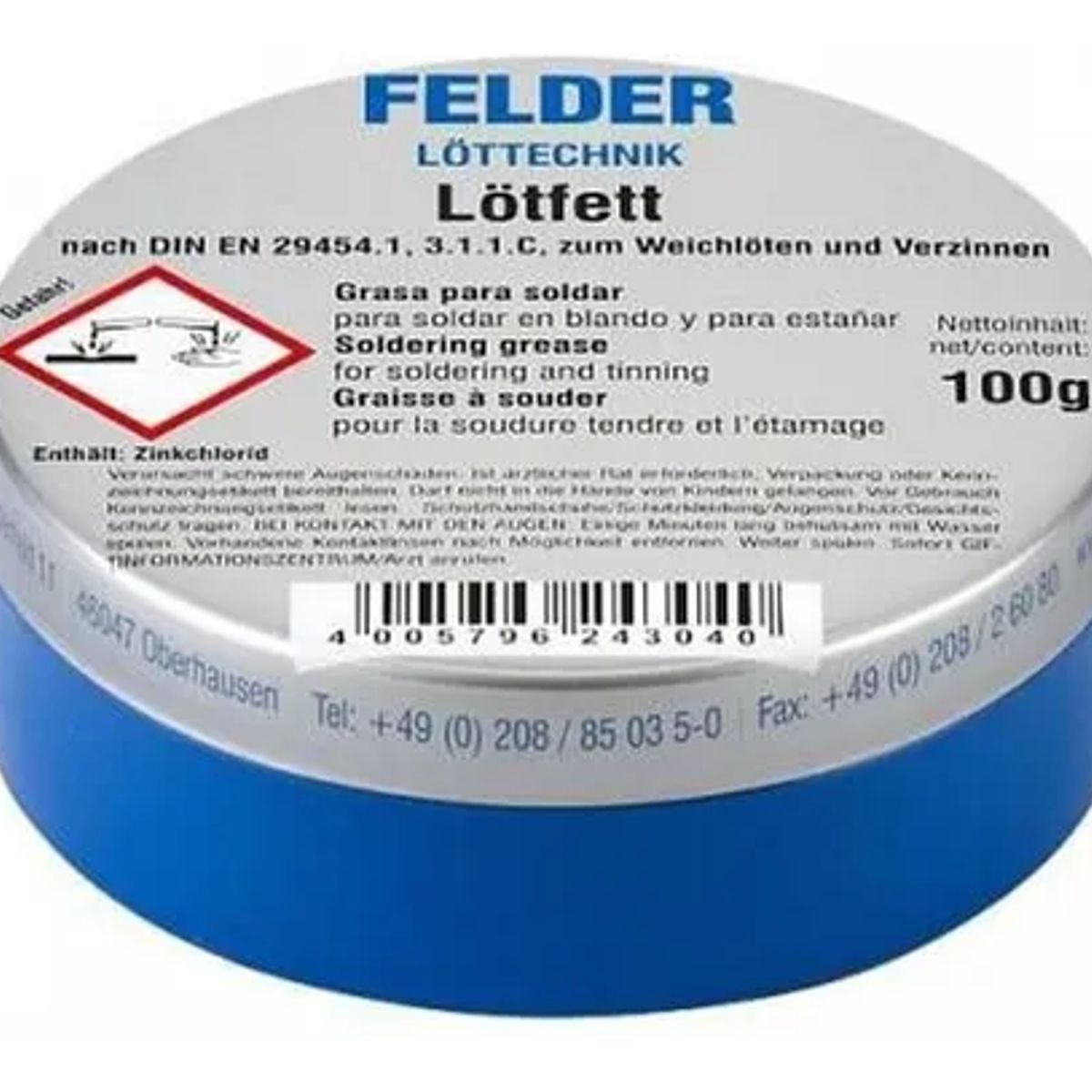 GENERICO - Pasta Para Soldar Lotfett Felder 100 Gr