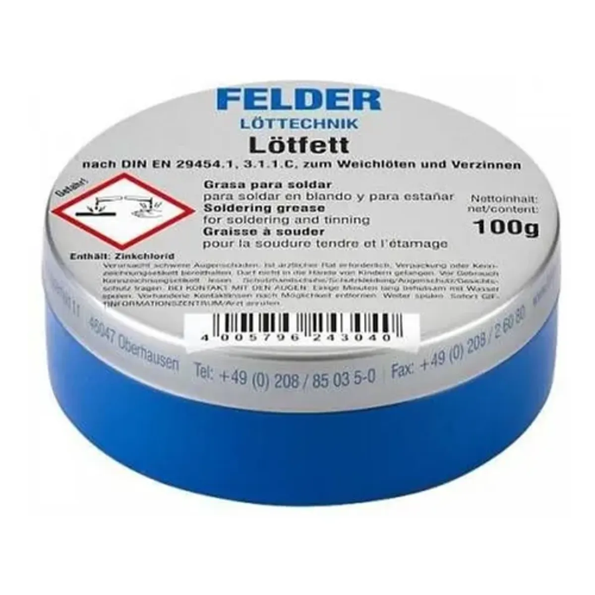 GENERICO - Pasta Para Soldar Lotfett Felder 100 Gr