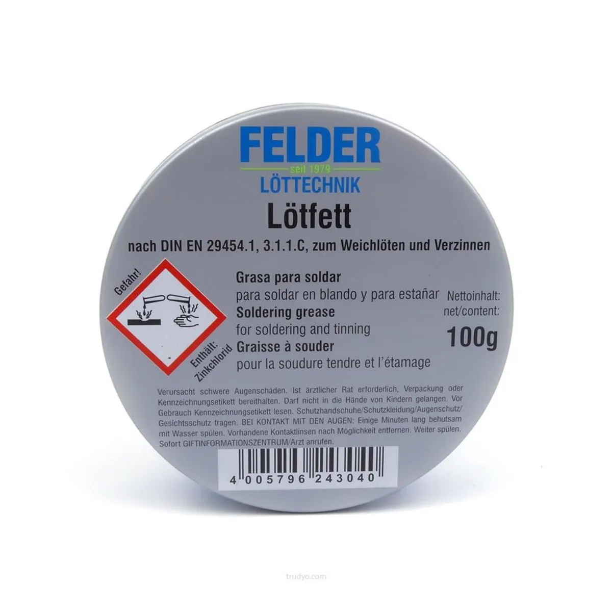 GENERICO - Pasta Para Soldar Lotfett Felder 100 Gr