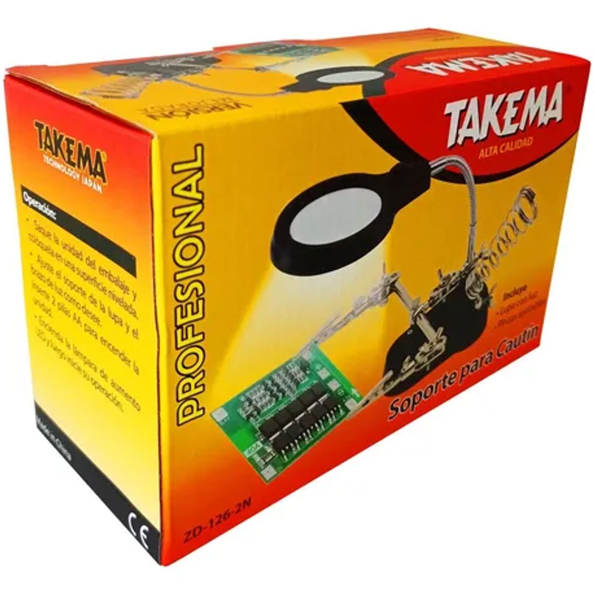 TAKEMA - Soporte Con Lupa Para Circuitos Takema ZD-126-2