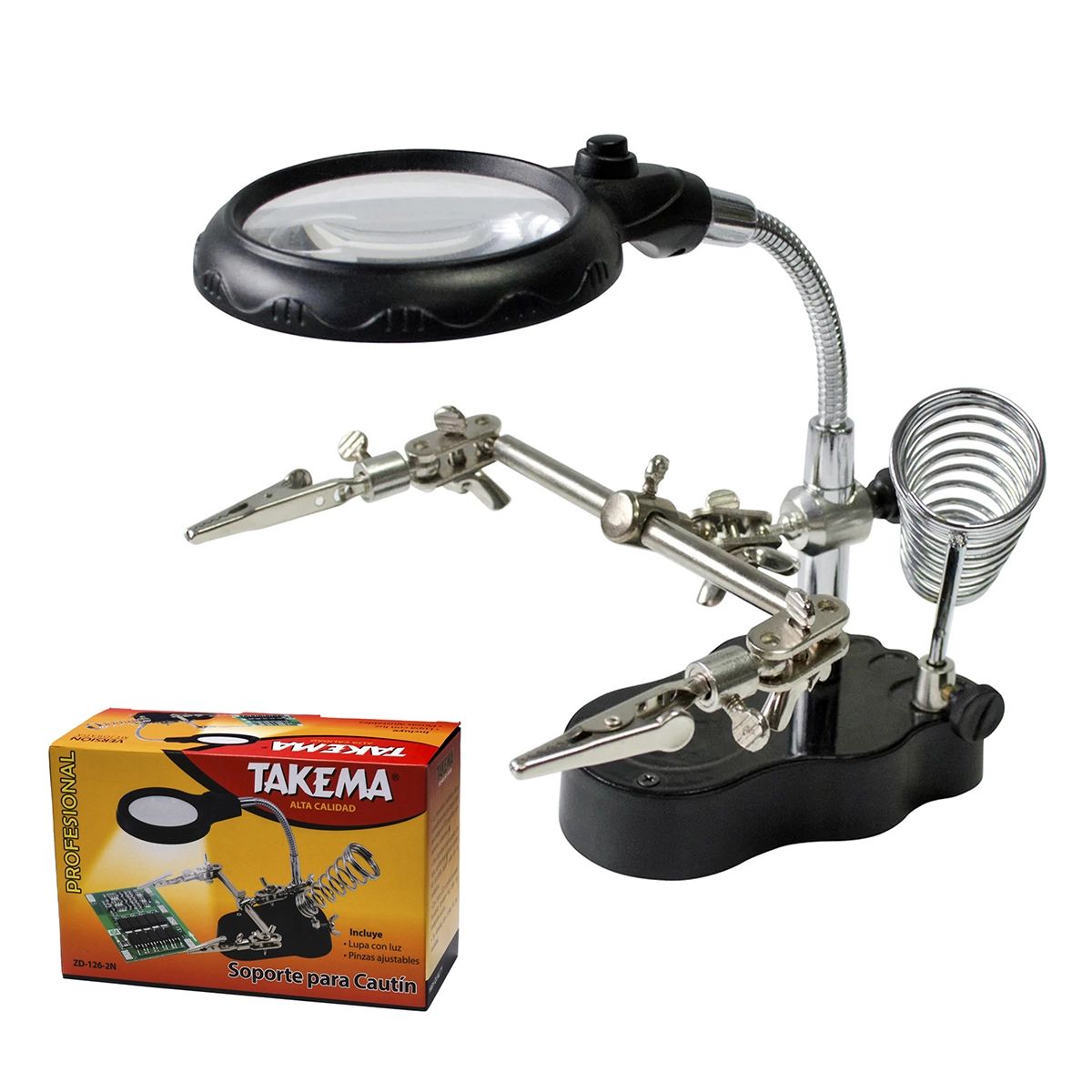 TAKEMA - Soporte Con Lupa Para Circuitos Takema ZD-126-2