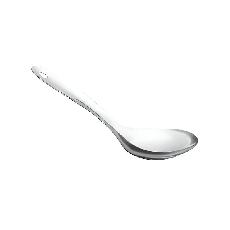 GENERICO - Cucharon Semi Hondo de Acero Inoxidable Versatil Plateado