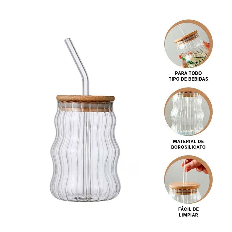 GENERICO - Pack4 Frasco con Sorbete para Beber Agua