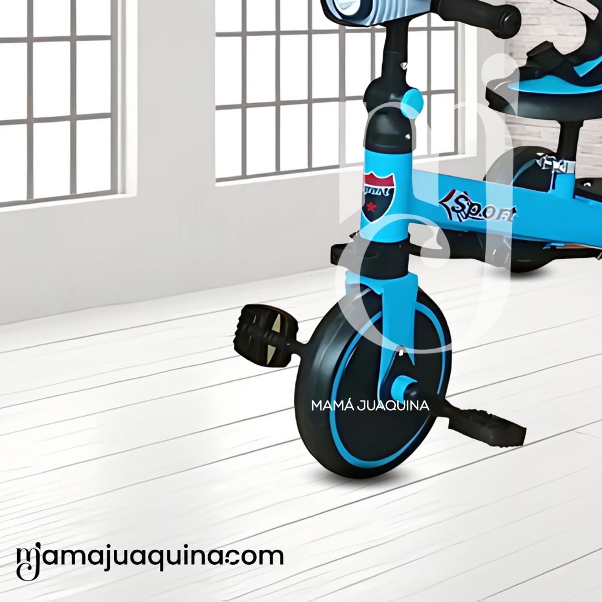 BABY - Triciclo Guiador para Niños «NODIN» de Lujo Blue