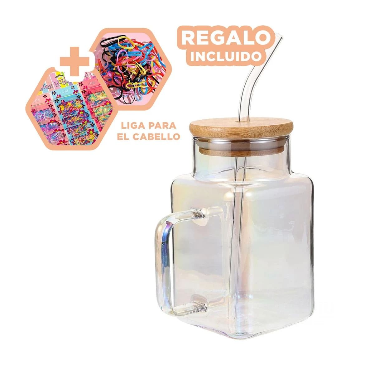 GENERICO - Pack12 Vasija para Limonada 500ml Y+Ligas de Regalo