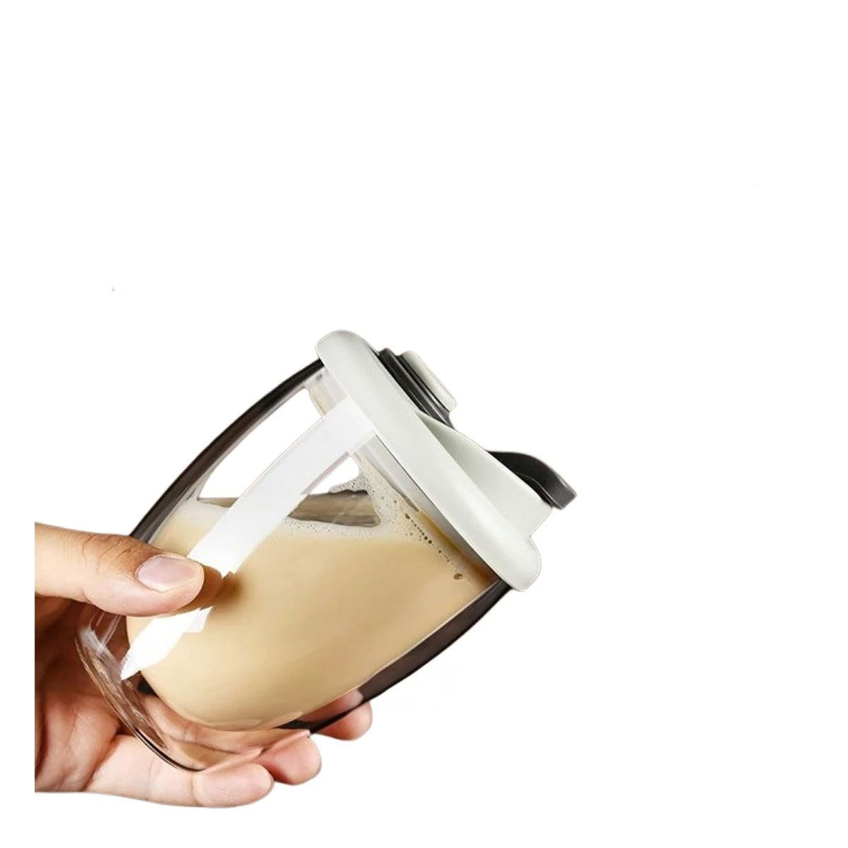 GENERICO - Vaso de Doble Pared de Vidrio 350ml Plomo Y+Papel de Regalo