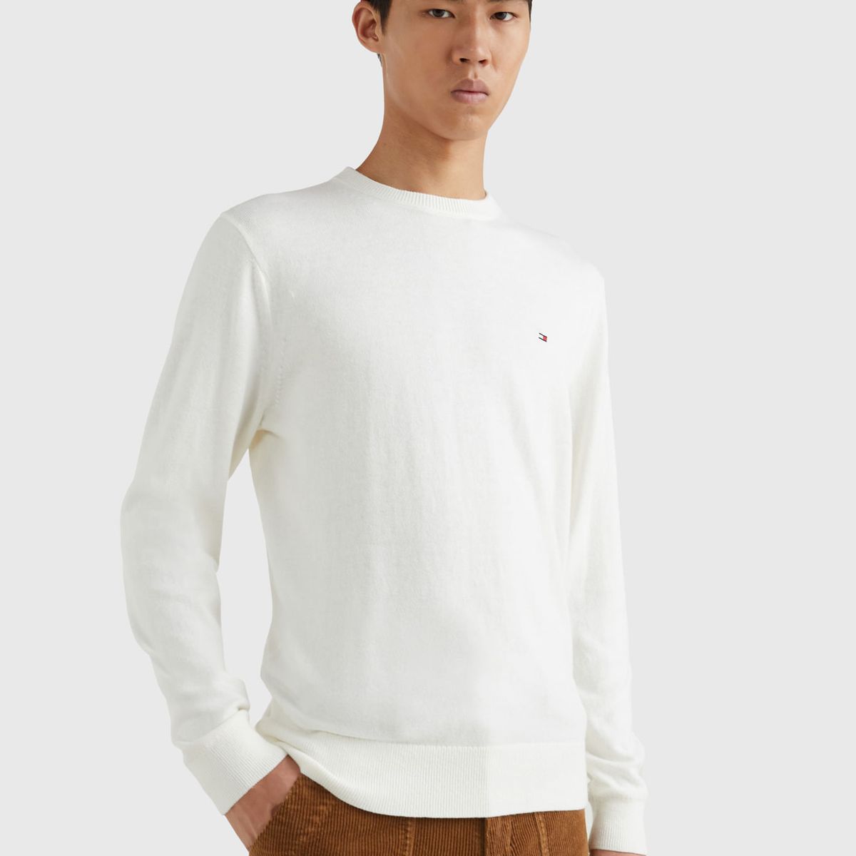 TOMMY HILFIGER - SWEATER PIMA ORG CTN CASHMERE CREW NECK
