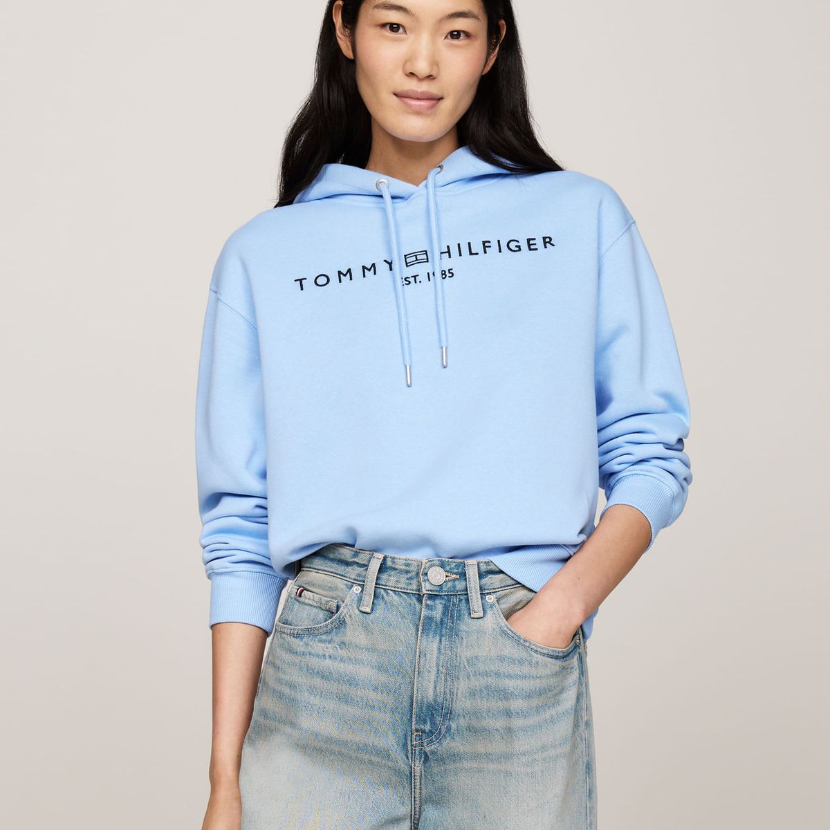 TOMMY HILFIGER - SWEATSHIRT MDRN REG CORP LOGO HOODIE