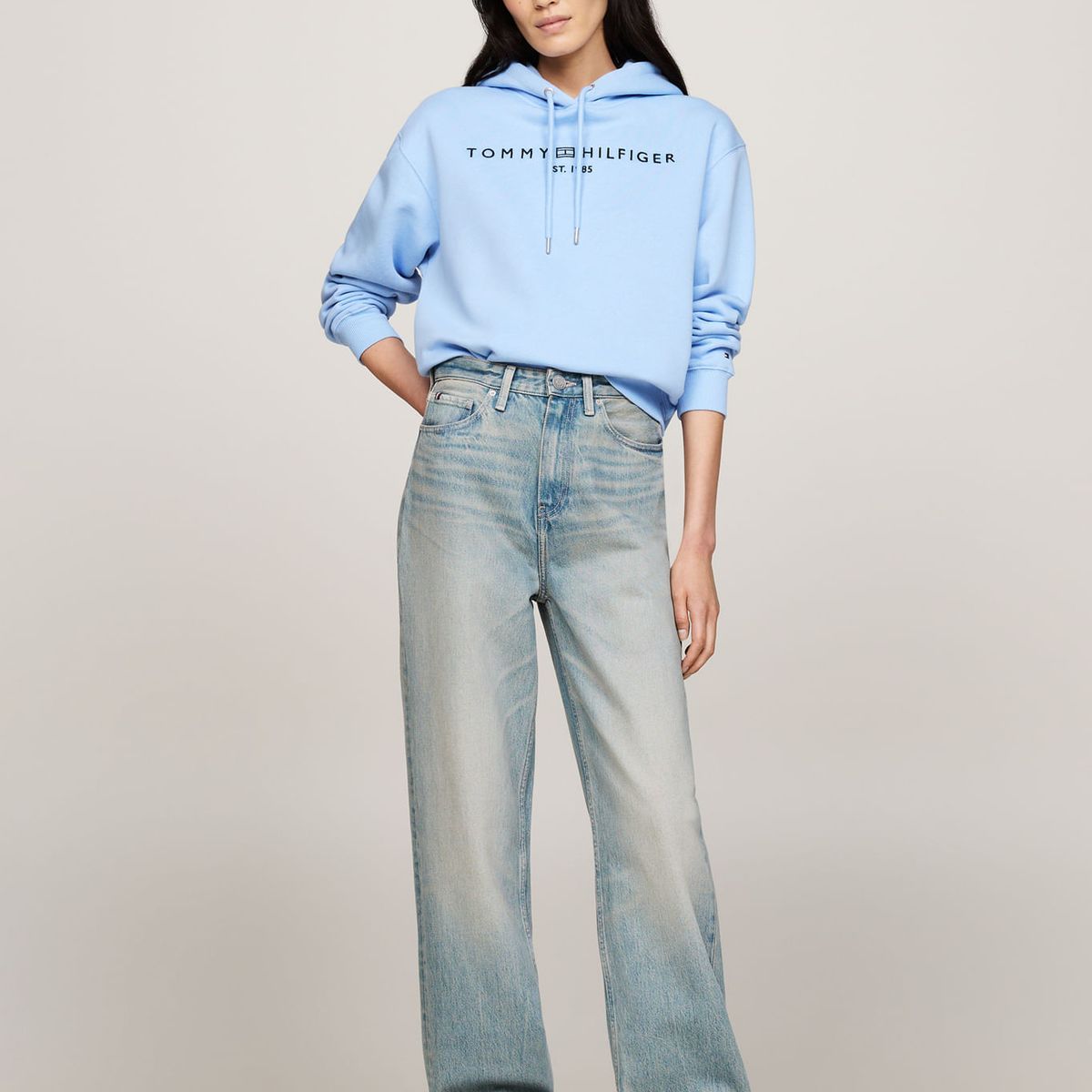 TOMMY HILFIGER - SWEATSHIRT MDRN REG CORP LOGO HOODIE