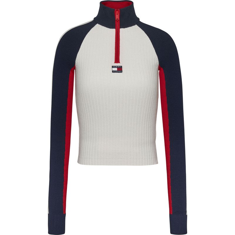 TOMMY HILFIGER - TJW COLORBLOCK RIB SWEATER TH