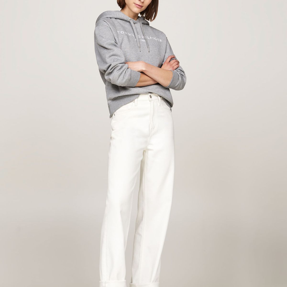 TOMMY HILFIGER - SWEATSHIRT MDRN REG CORP LOGO HOODIE