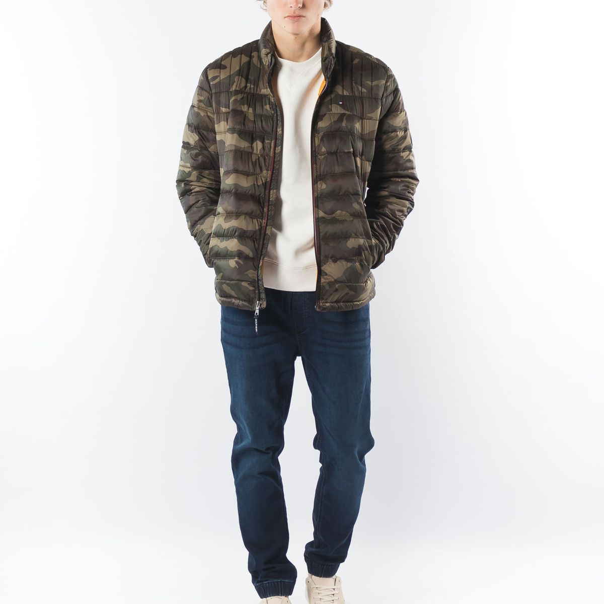 TOMMY HILFIGER - CASACA NYLON POLY FILLED LOGO PACKABL