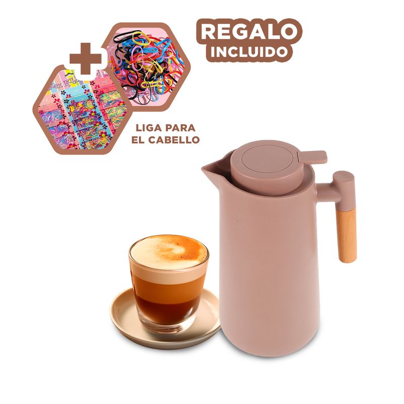 GENERICO - Pack6 Jarra 1L de Liquidos en Marron Claro Y+Ligas de Regalo