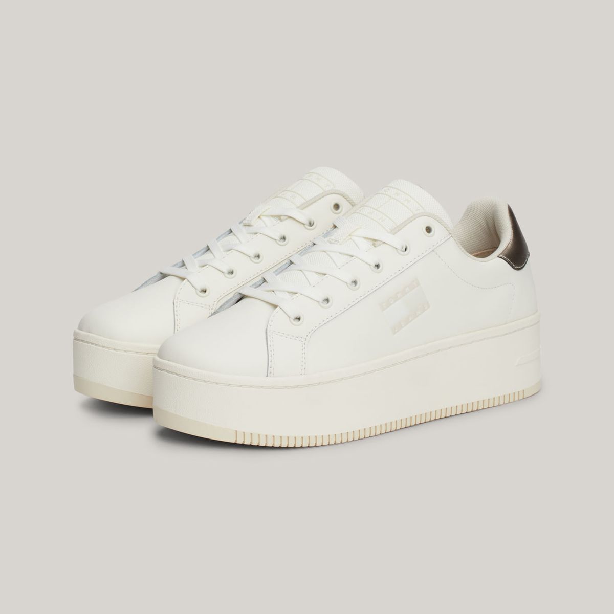 TOMMY HILFIGER - ZAPATILLAS HD TJW FLATFORM SNEAKER METALLIC TH