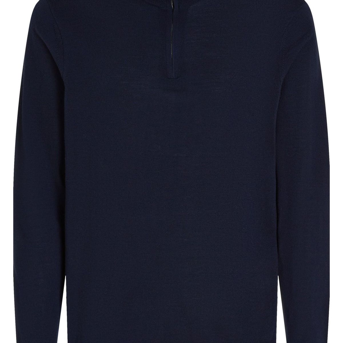 TOMMY HILFIGER - SWEATER DC FINE GAUGE MERINO ZIP MOCK