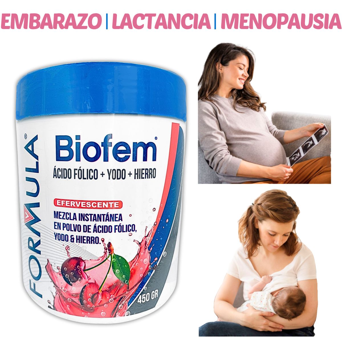 GENERICO - ACIDO FOLICO 400 MCG + YODO + HIERRO 450 GRAMOS EN POLVO FORMULA V