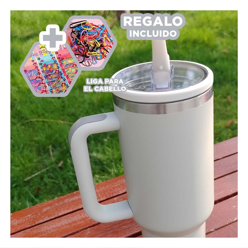 GENERICO - Pack6 Vaso Almacenaje Duradero en Blanco Y+Ligas de Regalo