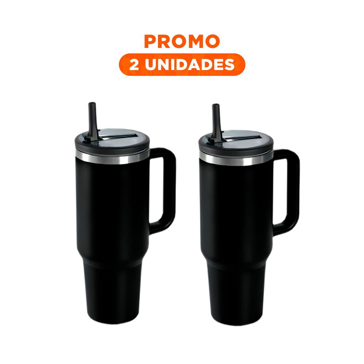 RYBIU IMPORT - Pack2 Vaso con Pico Incorporado para Bebidas Negro