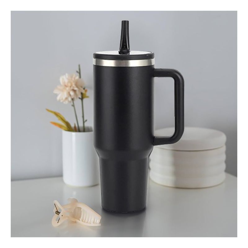 GENERICO - Pack4 Botella Termica con Pico Negro Y+Banderitas Adhesivas