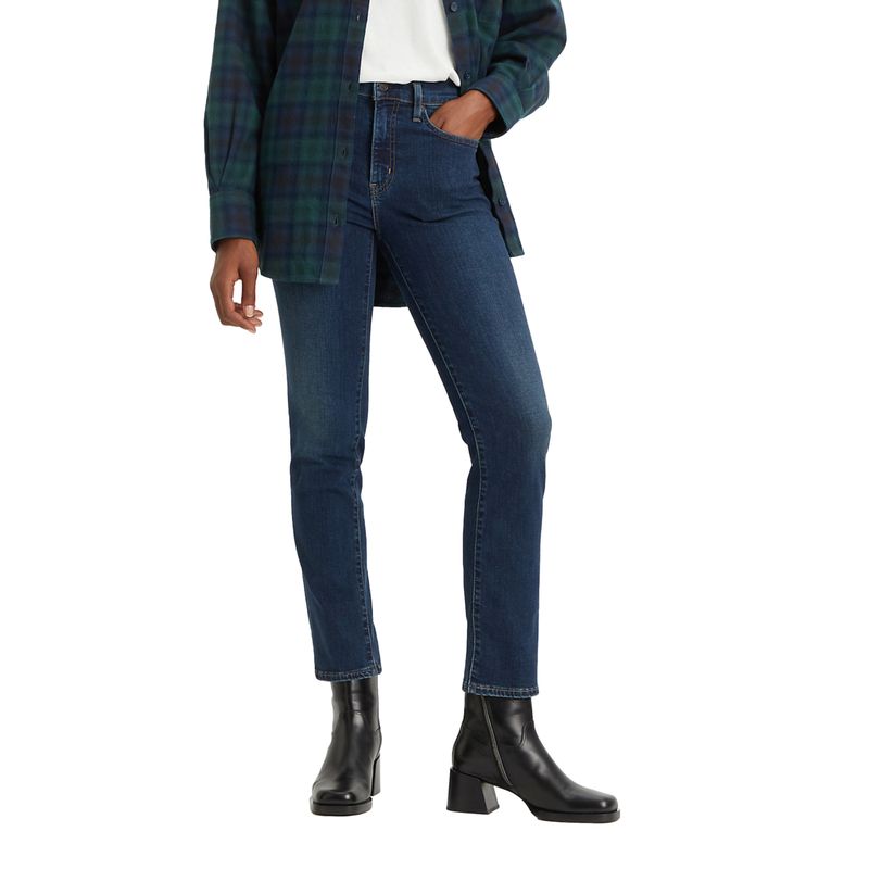 LEVIS - Jeans Mujer 724 High Rise Straight Azul Levis