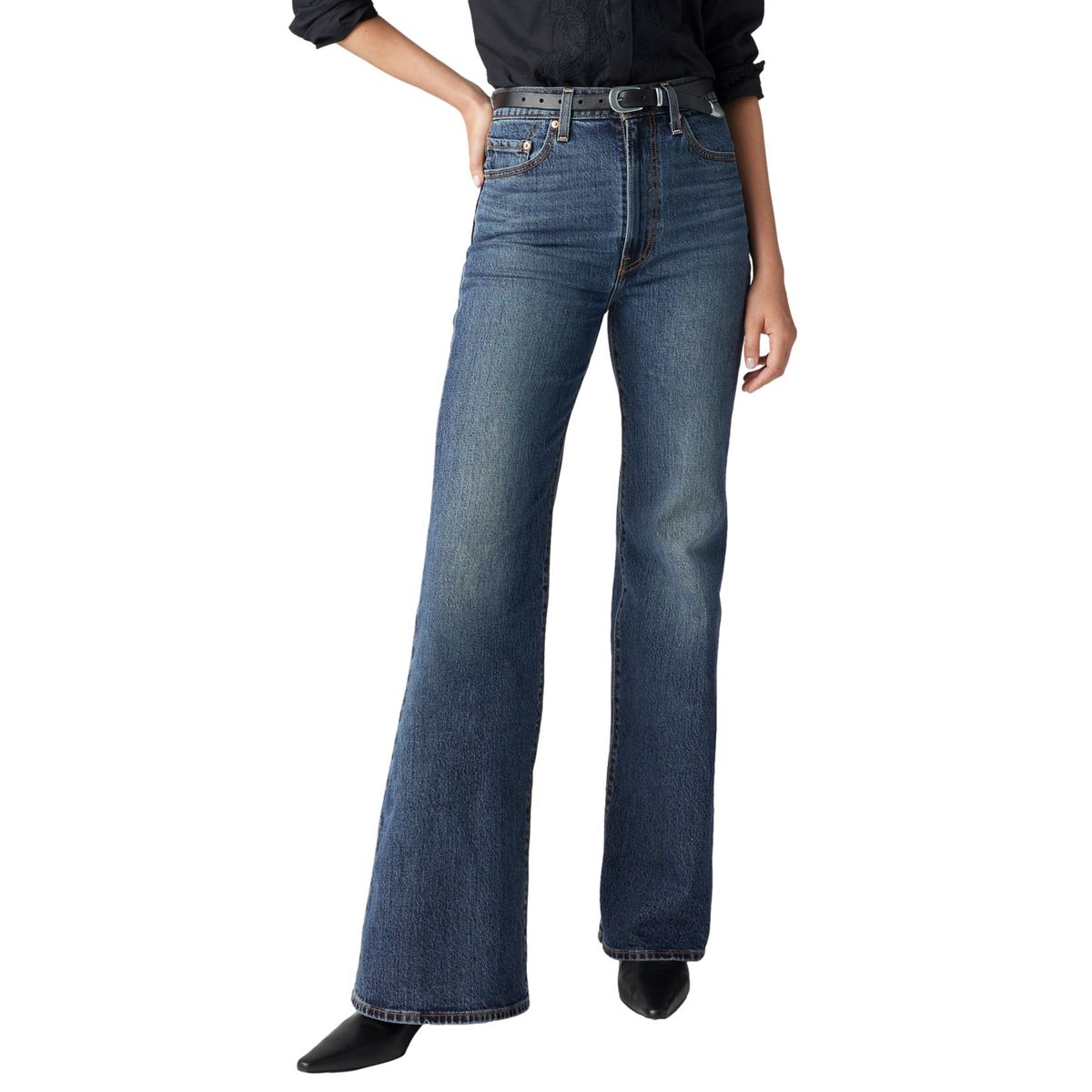 LEVIS - Jeans Mujer Ribcage Bells Azul Levis