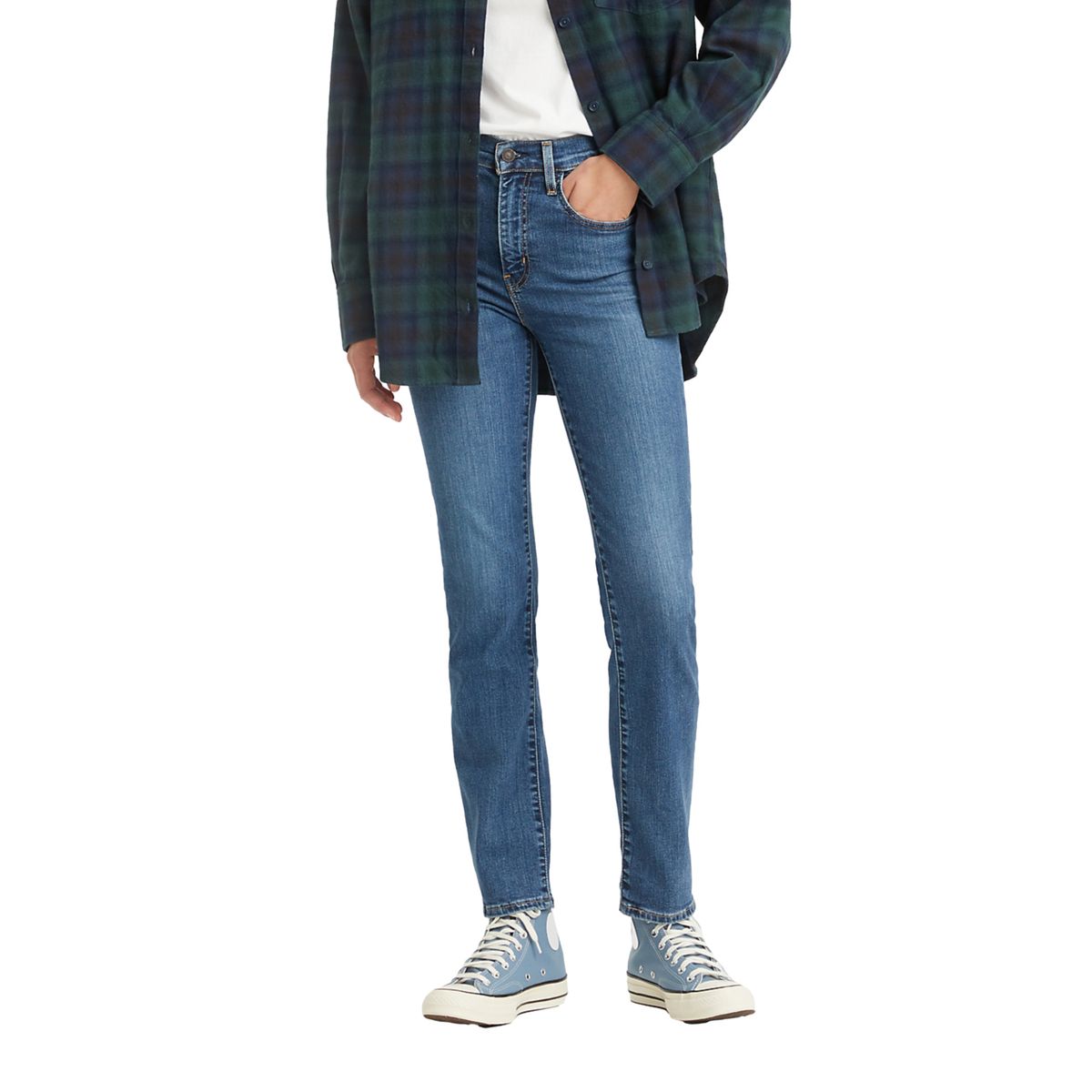 LEVIS - Jeans Mujer 724 High Rise Straight Azul Levis