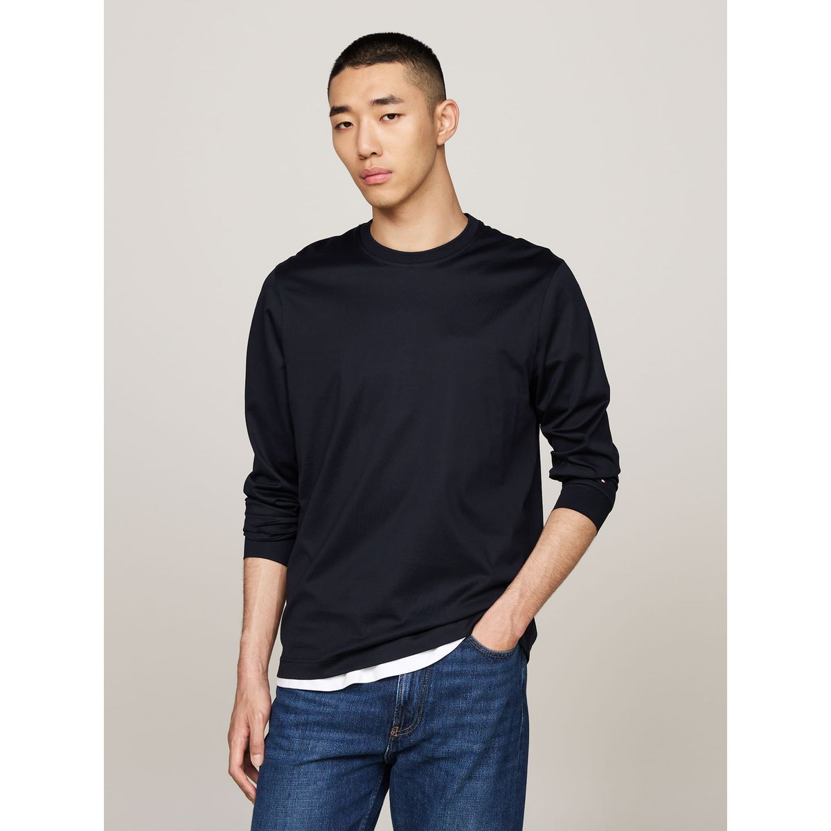 TOMMY HILFIGER - DC MERCERIZED L/S TEE
