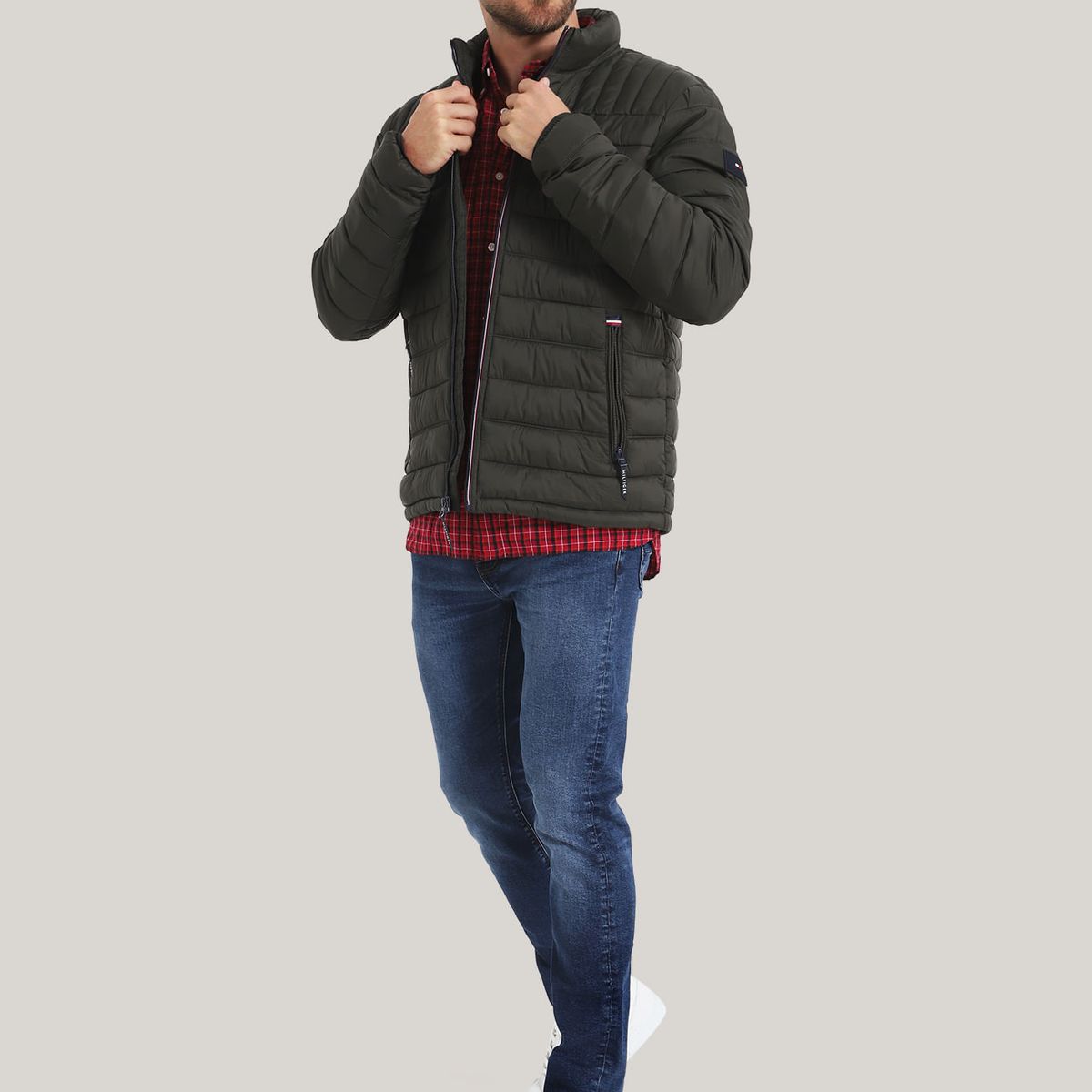 TOMMY HILFIGER - CASACA NYLON POLY FILLED LOGO PACKABL