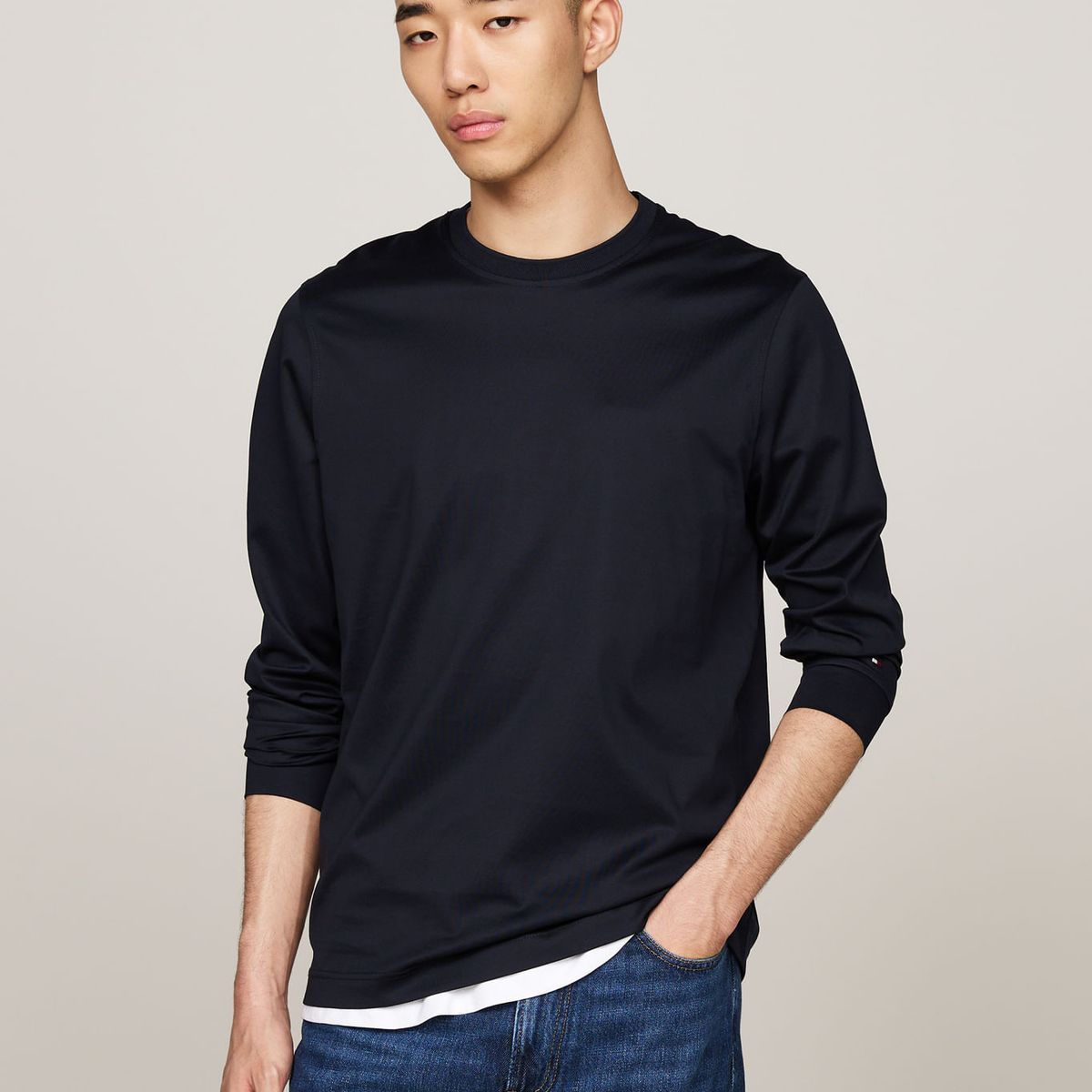 TOMMY HILFIGER - DC MERCERIZED L/S TEE