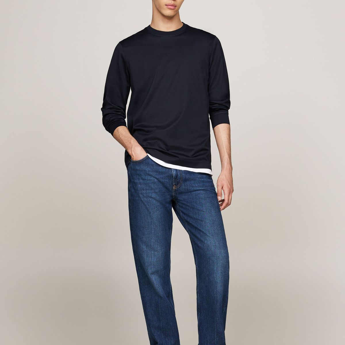 TOMMY HILFIGER - DC MERCERIZED L/S TEE