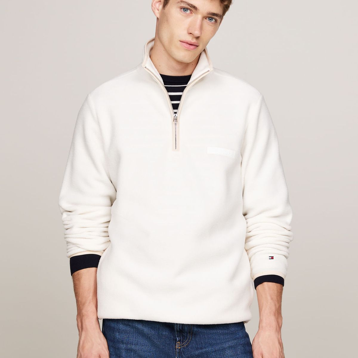 TOMMY HILFIGER - MONOTYPE TEXTURED FLEECE MOCK
