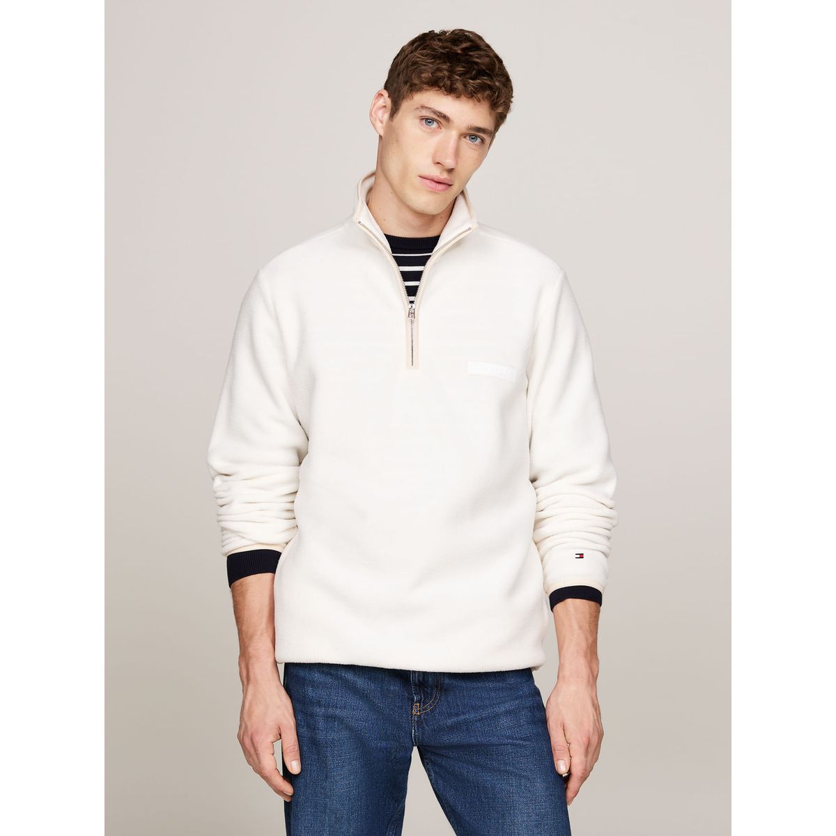 TOMMY HILFIGER - MONOTYPE TEXTURED FLEECE MOCK