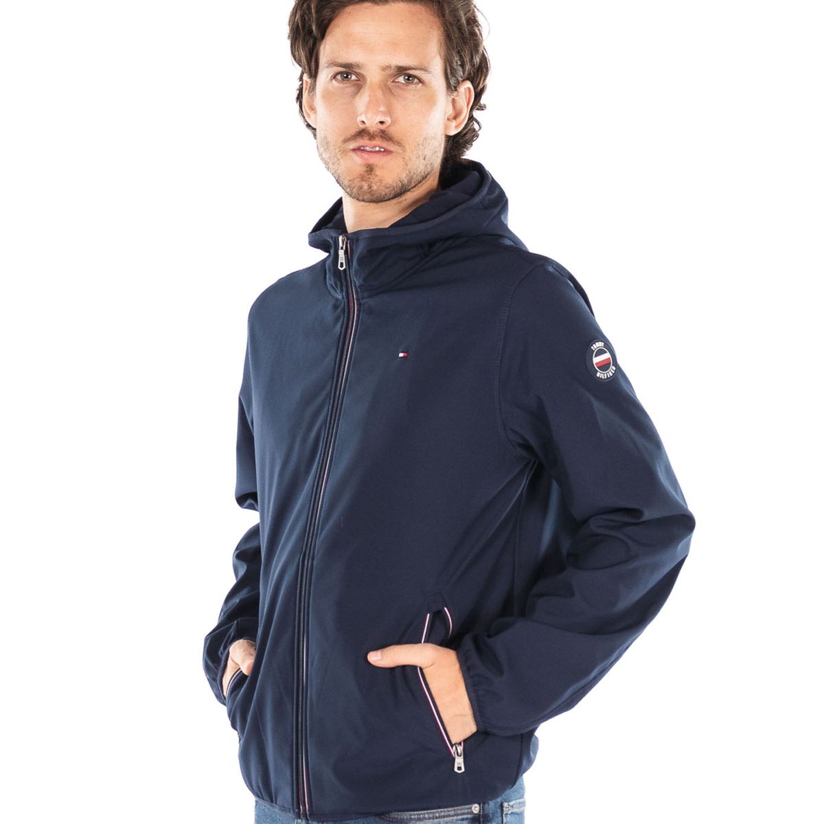 TOMMY HILFIGER - CASACA SOFTSHELL HOODY WITH RUBBER P