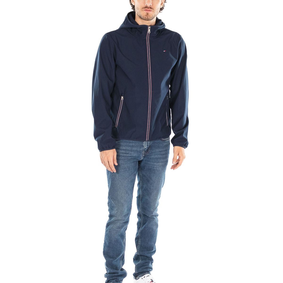 TOMMY HILFIGER - CASACA SOFTSHELL HOODY WITH RUBBER P